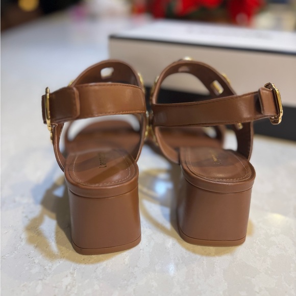 Larroudé Milan Sandal In Caramel Leather - Picture 7 of 7